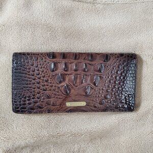 BRAHMIN ADY BIFOLD WALLET – COCOA SHADOW MELBOURNE – GENUINE LEATHER